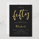 Recherche de or et noir anniversaire invitations Tendance