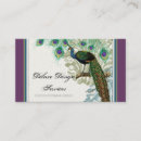 Recherche de paon vintage cartes visite Bleu