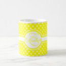 Recherche de pois jaune tasses Monogrammé