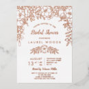 Recherche de girly bridal shower invitations Feuille d'or rose