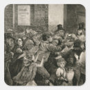 Recherche de chômeurs autocollants 1886