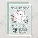 Recherche de cat baby shower invitations Chat
