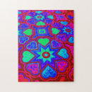 Recherche de motif psychédélique puzzles Coloré