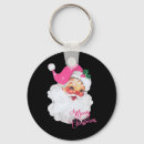 Recherche de père noël vintage porteclés Rose