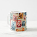 Recherche de timbre vintage tasses Collection de timbres