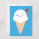 Recherche de glace kawaii cartes postales Cône de crème glacée