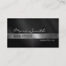 Recherche de métal balayé cartes visite Coiffeur