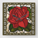Recherche de rose rouge horloges Mur