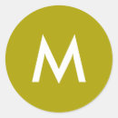 Recherche de monogramme vert autocollants Gras