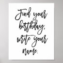 Recherche de modern birthday posters Script
