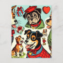 Recherche de chien de bande dessinée cartes postales Chiots