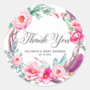 Recherche de plumes roses autocollants Merci