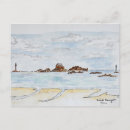 Recherche de aquarelle phare cartes postales Paysage marin