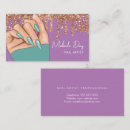 Recherche de nail artist cartes visite Parties scintillant