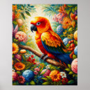 Recherche de peinture de perroquet posters Floral