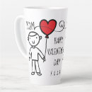Recherche de coeur rouge et blanc tasses Saint valentin