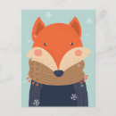 Recherche de illustration renard cartes postales Neige
