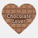Recherche de coeur chocolat autocollants Amour