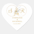 Recherche de initiales mariage autocollants Élégant