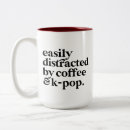 Recherche de musique kpop tasses Typographie