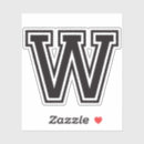 Recherche de monogramme w autocollants Alphabet