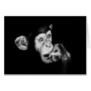 Recherche de penseur vœux cartes Chimpanzé