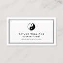 Recherche de symboles yin yang cartes visite Noir et blanc