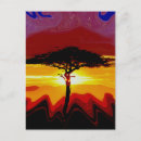 Recherche de safari africain cartes postales Coucher de soleil