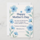 Recherche de salutation bleue de fleur Mère