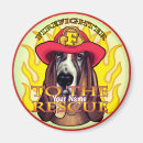 Recherche de pompier ronds magnets Chien
