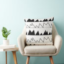 Recherche de chevron noir coussins Noir et blanc