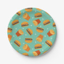 Recherche de burger assiettes en papier Bleu