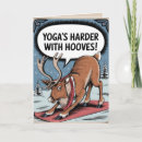 Recherche de drôle yoga vœux cartes Renne