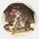 Recherche de chaton vintage autocollants Doux