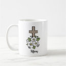 Recherche de croix religieuse tasses Fleurs