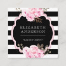 Recherche de maquillage vintage cartes visite Rose