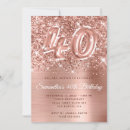 Recherche de glam anniversaire invitations Rose doré