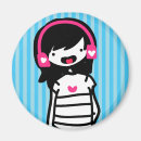 Recherche de coeur et rayure magnets Blanc