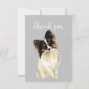 Recherche de chien papillon vœux cartes Aquarelle