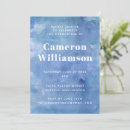 Recherche de bleu marine et aqua invitations Aquarelle