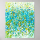 Recherche de bleu turquoise abstraite moderne posters Expressionniste