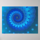 Recherche de fractale en spirale art Bleu
