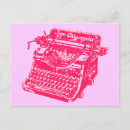 Recherche de machine à écrire rétro cartes postales Rose