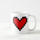 Recherche de coeur pixel tasses Rouge