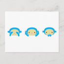 Recherche de 3 sages cartes postales Singes