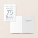 Recherche de de 75 ans anniversaire cartes Élégant