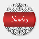 Recherche de jours de la semaine magnets Noir