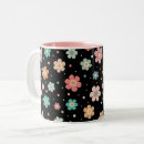 Recherche de motif multicolore tasses Fleurs