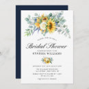 Recherche de douche nuptiale de tournesol bleu invitations Rustique