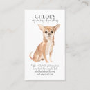Recherche de chihuahua cartes visite Marcheur de chiens